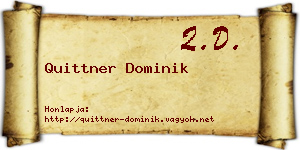 Quittner Dominik névjegykártya